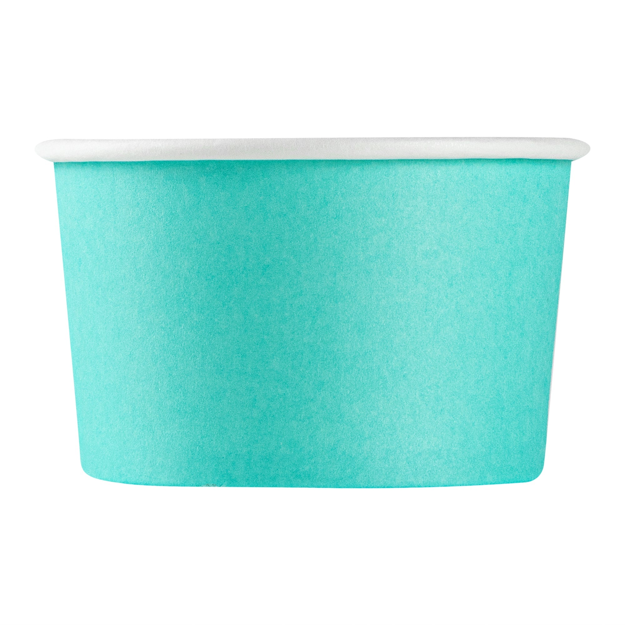 Coppetta 3 oz Round Turquoise Paper To Go Cup - 3" x 3" x 1 3/4" - 50 count box