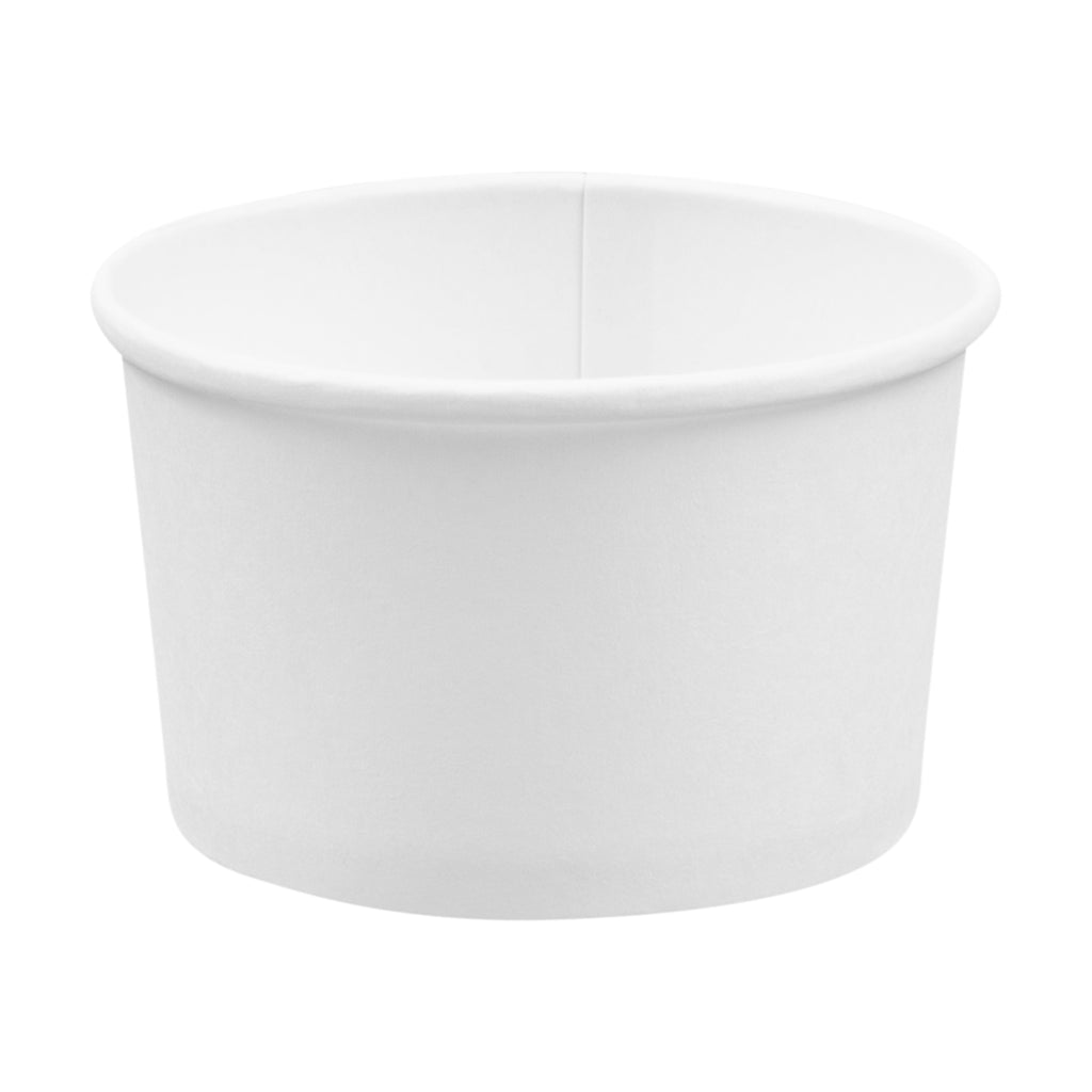 Coppetta 3 oz Round White Paper To Go Cup - 3" x 3" x 1 3/4" - 200 count box