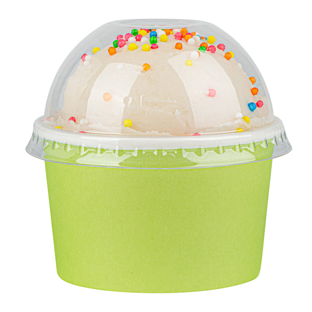Coppetta Round Clear Plastic To Go Cup Dome Lid - Fits 3 oz - 50 count box