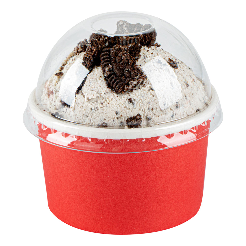 Coppetta Round Clear Plastic To Go Cup Dome Lid - Fits 3 oz - 50 count box