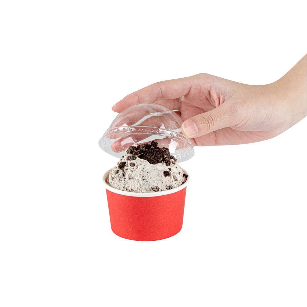 Coppetta Round Clear Plastic To Go Cup Dome Lid - Fits 3 oz - 200 count box