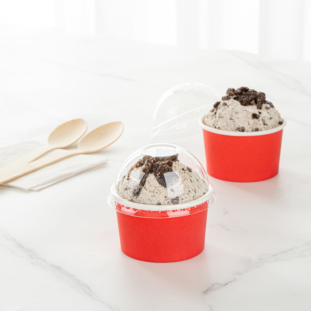 Coppetta Round Clear Plastic To Go Cup Dome Lid - Fits 3 oz - 200 count box