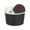 Coppetta 5 oz Round Black Paper To Go Cup - 3 1/4" x 3 1/4" x 2" - 50 count box