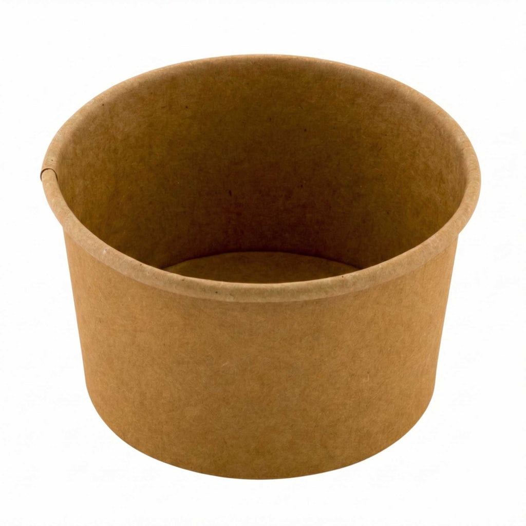Coppetta 5 oz Round Kraft Paper To Go Cup - 3 1/4" x 3 1/4" x 2" - 50 count box