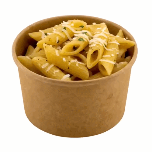 Coppetta 5 oz Round Kraft Paper To Go Cup - 3 1/4" x 3 1/4" x 2" - 50 count box