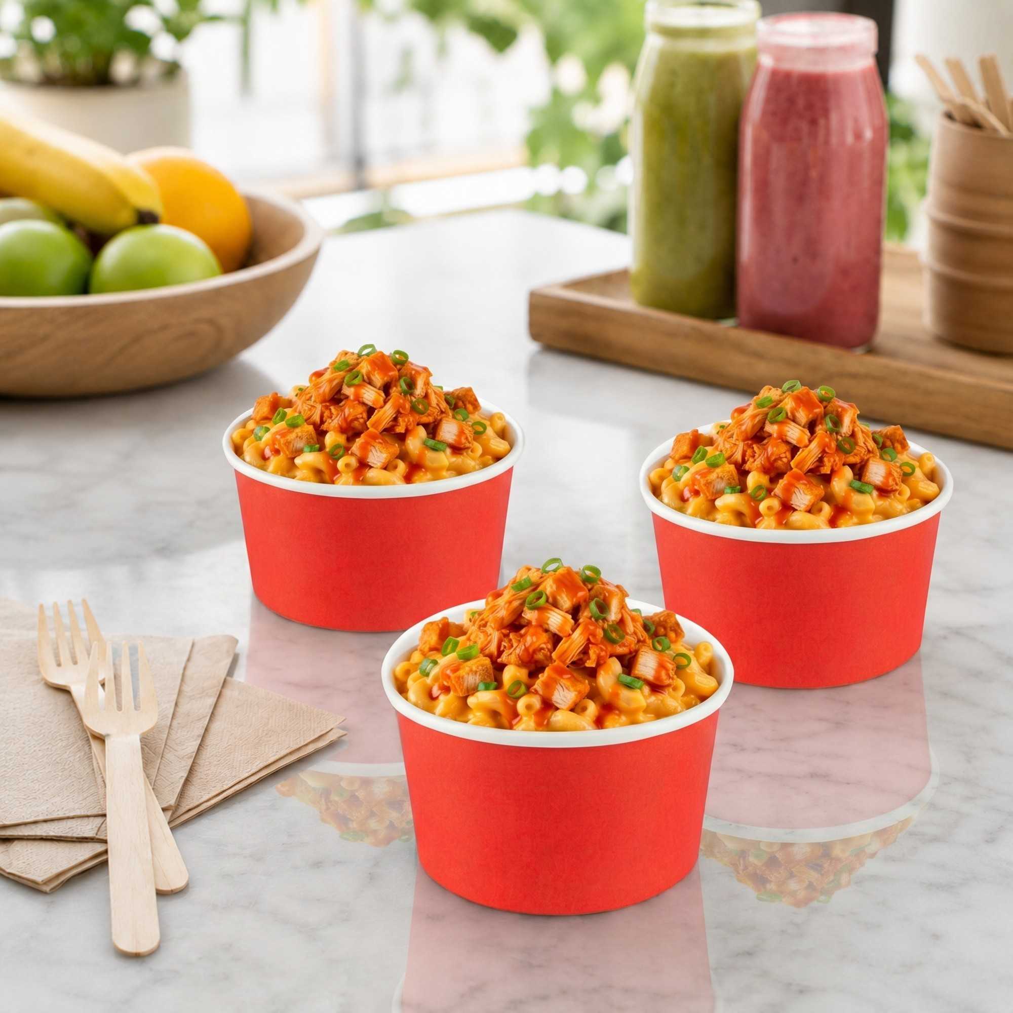 Coppetta 5 oz Round Red Paper To Go Cup - 3 1/4" x 3 1/4" x 2" - 200 count box
