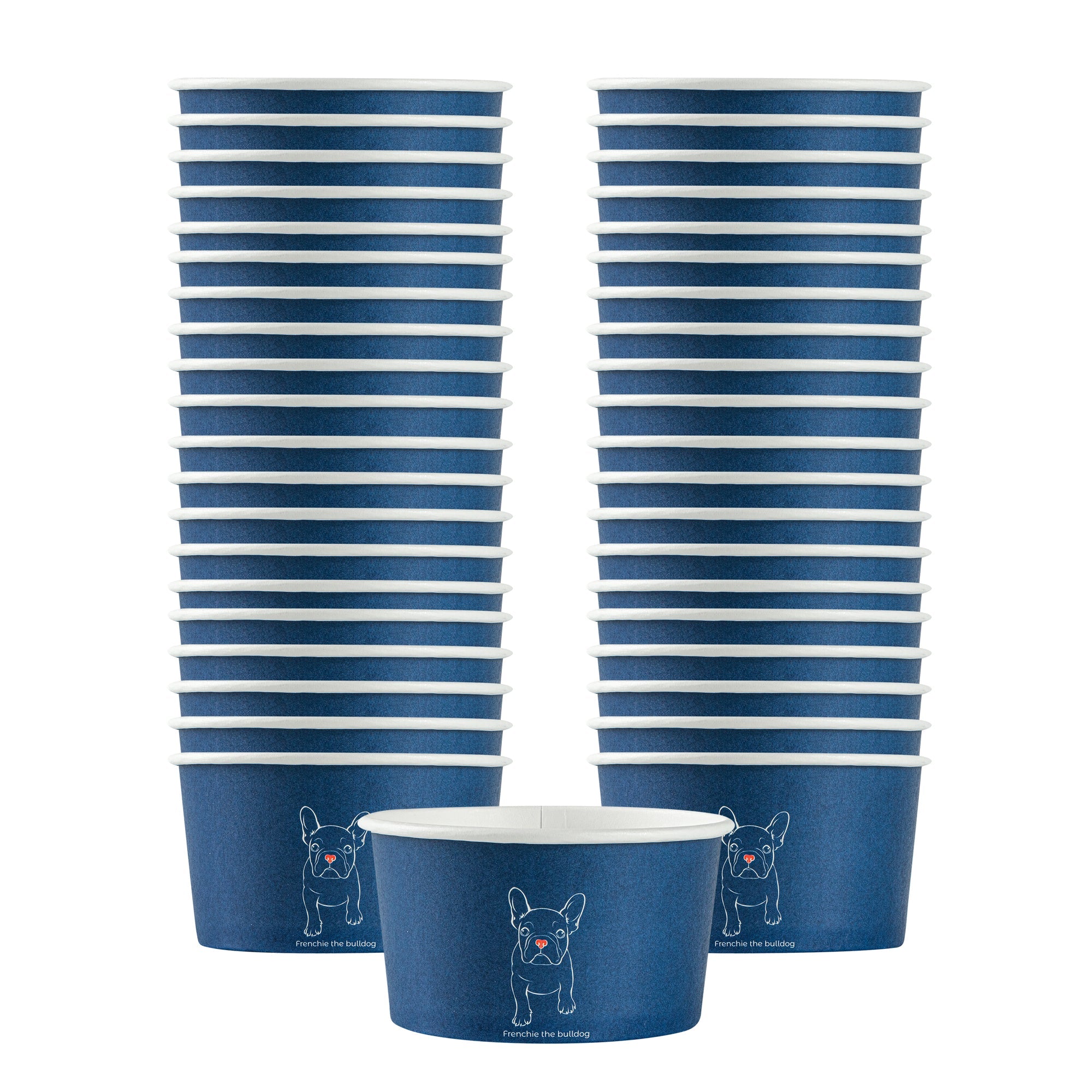 Coppetta 8 oz Round Frenchie Paper To Go Cup - 3 3/4" x 3 3/4" x 2 1/4" - 50 count box