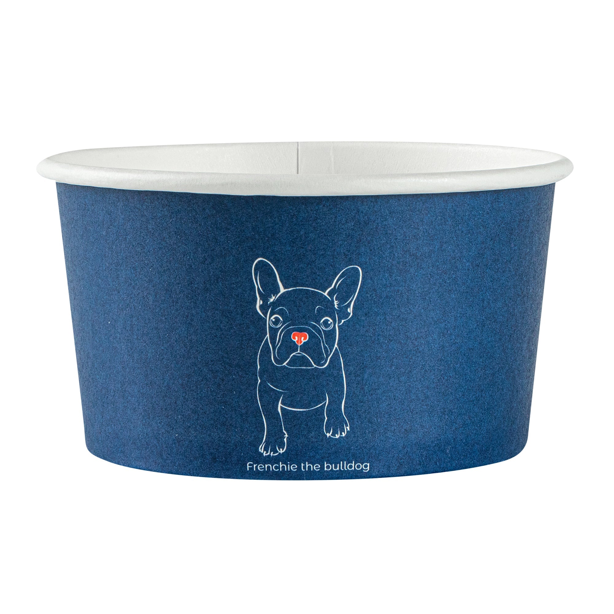 Coppetta 8 oz Round Frenchie Paper To Go Cup - 3 3/4" x 3 3/4" x 2 1/4" - 50 count box