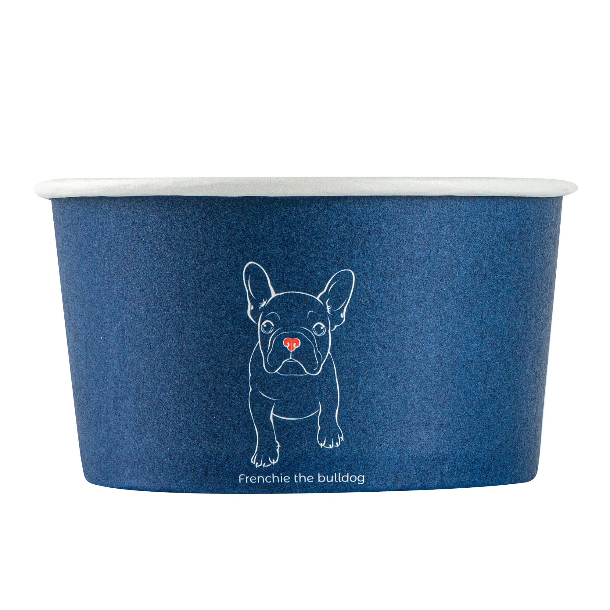 Coppetta 8 oz Round Frenchie Paper To Go Cup - 3 3/4" x 3 3/4" x 2 1/4" - 50 count box