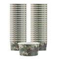 Coppetta 8 oz Round Camouflage Paper To Go Cup - 3 3/4" x 3 3/4" x 2 1/4" - 50 count box