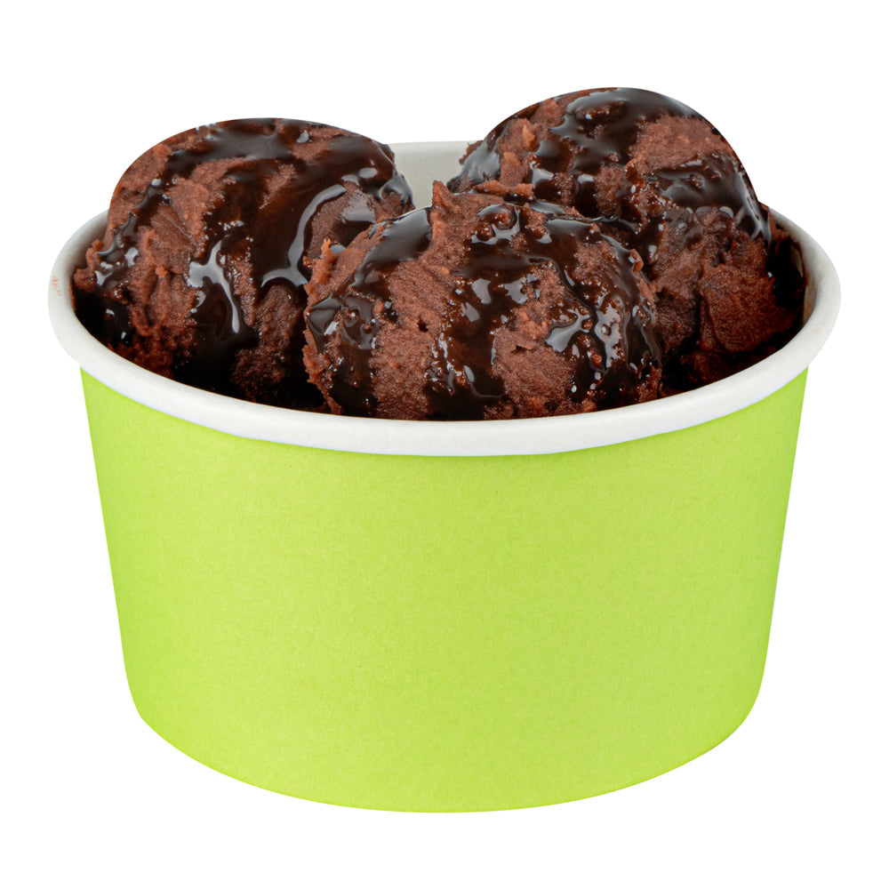 Coppetta 8 oz Round Eco Green Paper To Go Cup - 3 3/4" x 3 3/4" x 2 1/4" - 50 count box