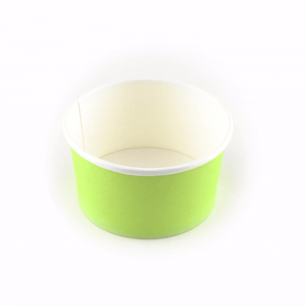 Coppetta 8 oz Round Eco Green Paper To Go Cup - 3 3/4" x 3 3/4" x 2 1/4" - 200 count box