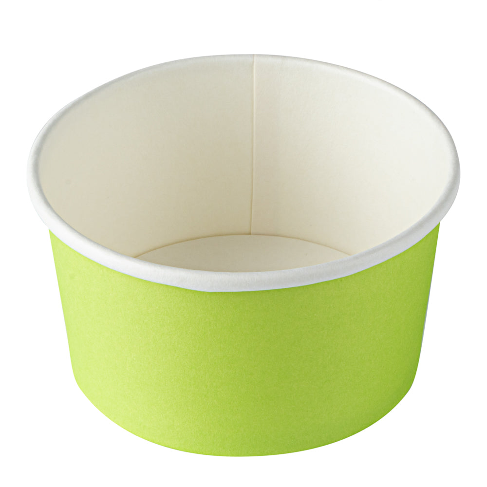 Coppetta 8 oz Round Eco Green Paper To Go Cup - 3 3/4" x 3 3/4" x 2 1/4" - 200 count box