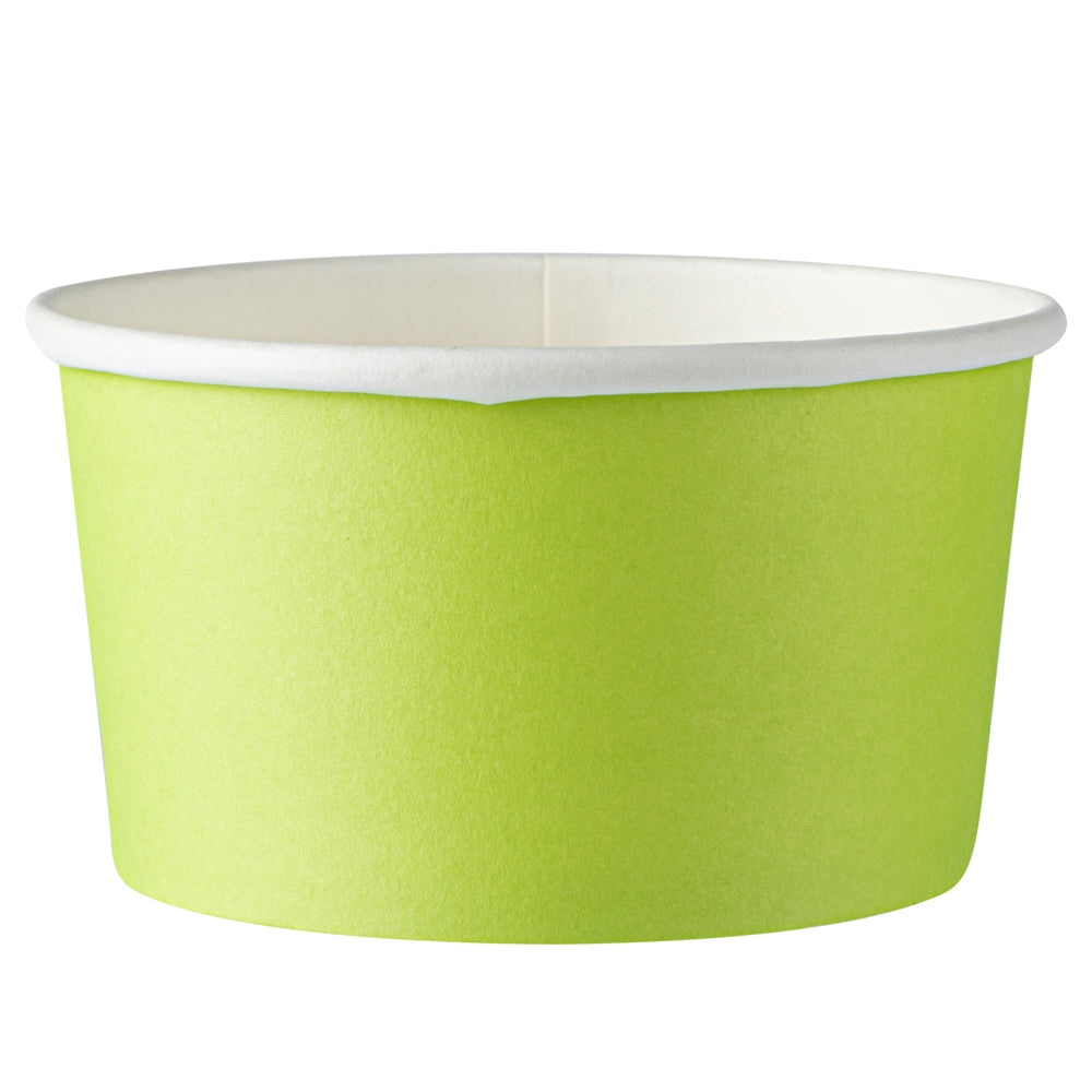 Coppetta 8 oz Round Eco Green Paper To Go Cup - 3 3/4" x 3 3/4" x 2 1/4" - 200 count box