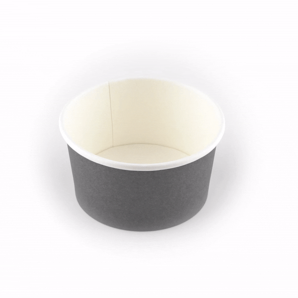 Coppetta 8 oz Round Gray Paper To Go Cup - 3 3/4" x 3 3/4" x 2 1/4" - 50 count box