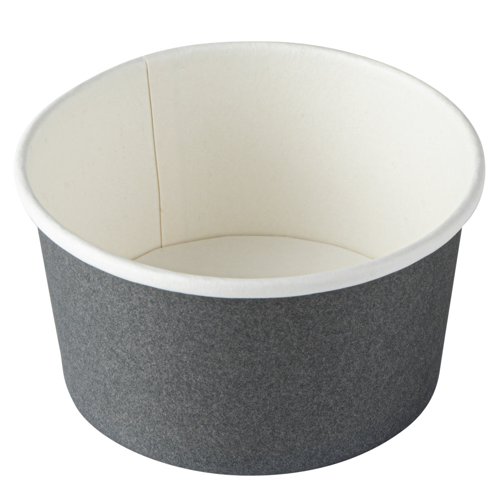 Coppetta 8 oz Round Gray Paper To Go Cup - 3 3/4" x 3 3/4" x 2 1/4" - 200 count box