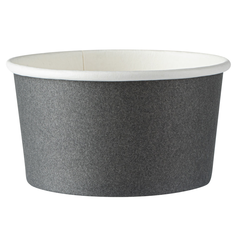 Coppetta 8 oz Round Gray Paper To Go Cup - 3 3/4" x 3 3/4" x 2 1/4" - 200 count box