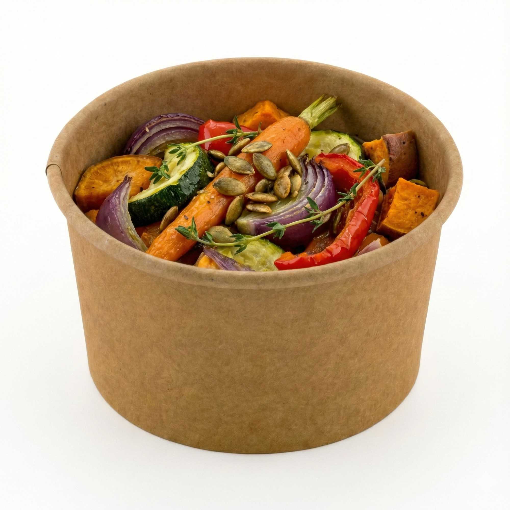 Coppetta 8 oz Round Kraft Paper To Go Cup - 3 3/4" x 3 3/4" x 2 1/4" - 50 count box