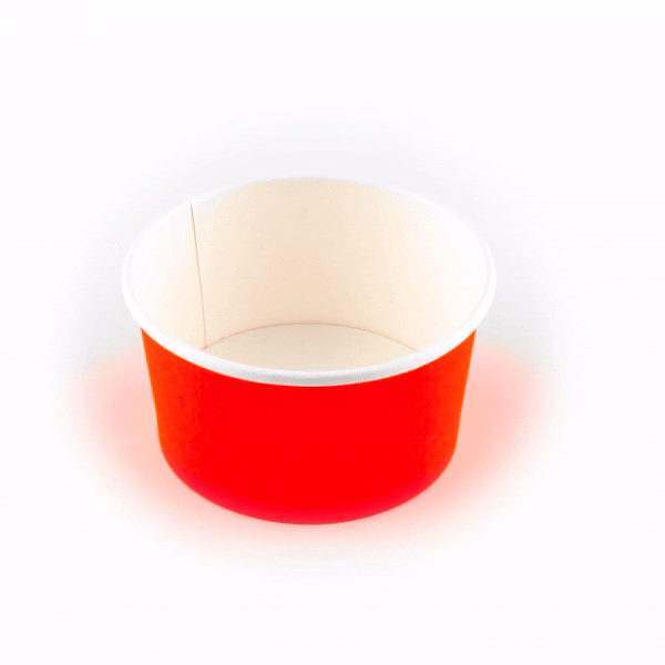 Coppetta 8 oz Round Red Paper To Go Cup - 3 3/4" x 3 3/4" x 2 1/4" - 200 count box