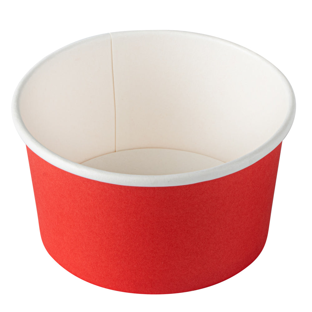 Coppetta 8 oz Round Red Paper To Go Cup - 3 3/4" x 3 3/4" x 2 1/4" - 200 count box