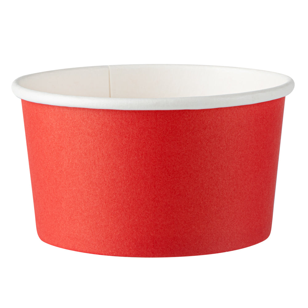 Coppetta 8 oz Round Red Paper To Go Cup - 3 3/4" x 3 3/4" x 2 1/4" - 200 count box
