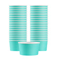 Coppetta 8 oz Round Turquoise Paper To Go Cup - 3 3/4" x 3 3/4" x 2 1/4" - 200 count box