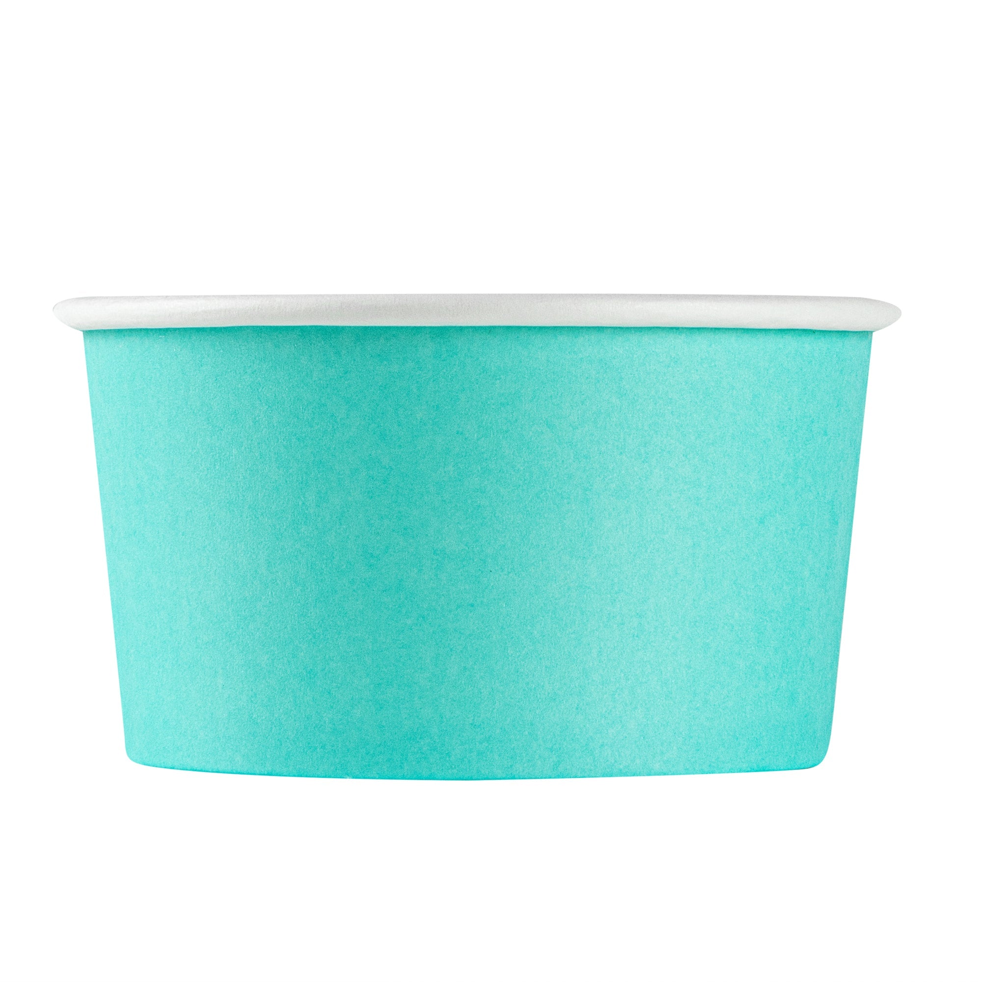 Coppetta 8 oz Round Turquoise Paper To Go Cup - 3 3/4" x 3 3/4" x 2 1/4" - 200 count box