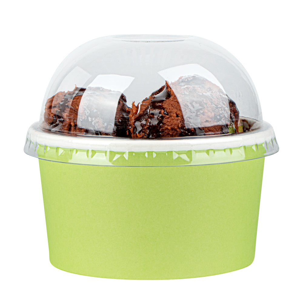 Coppetta Round Clear Plastic To Go Cup Dome Lid - Fits 8 oz - 50 count box