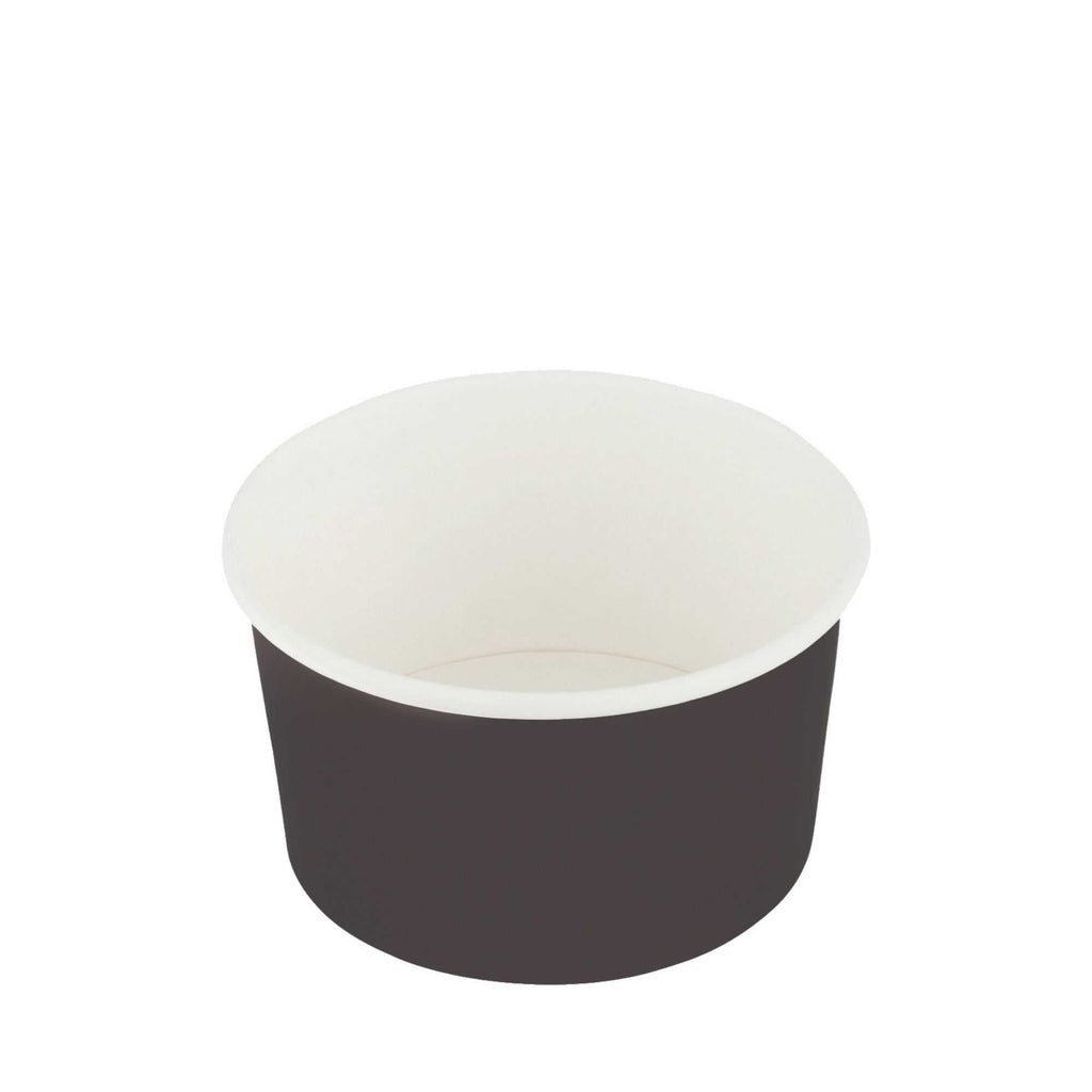 Coppetta 12 oz Round Black Paper To Go Cup - 4" x 4" x 2 1/4" - 50 count box