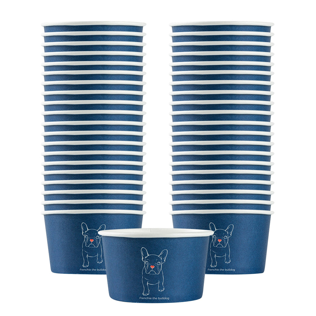Coppetta 12 oz Round Frenchie Paper To Go Cup - 4" x 4" x 2 1/4" - 50 count box