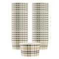 Coppetta 12 oz Round Plaid Paper To Go Cup - 4" x 4" x 2 1/4" - 50 count box