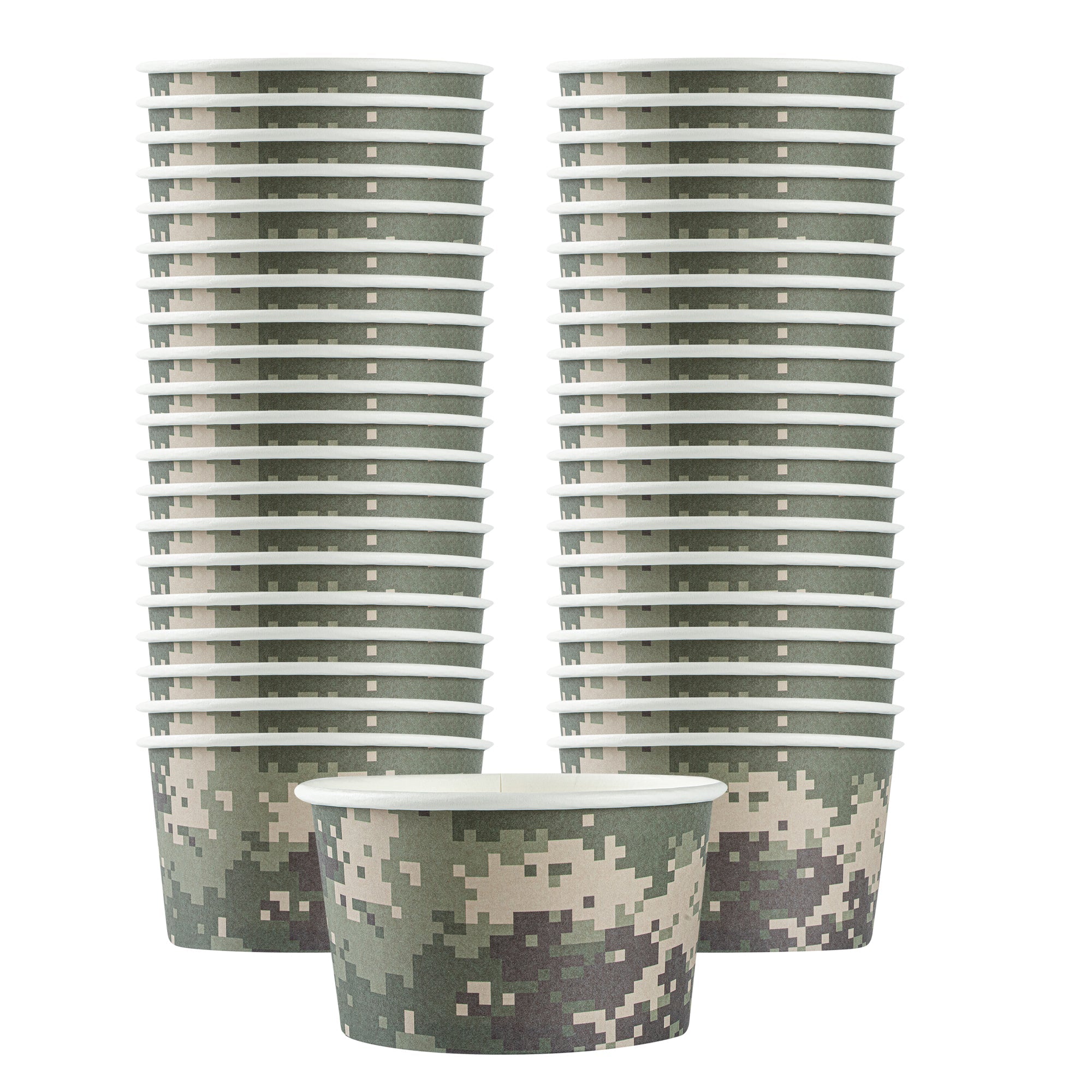 Coppetta 12 oz Round Camouflage Paper To Go Cup - 4" x 4" x 2 1/4" - 200 count box