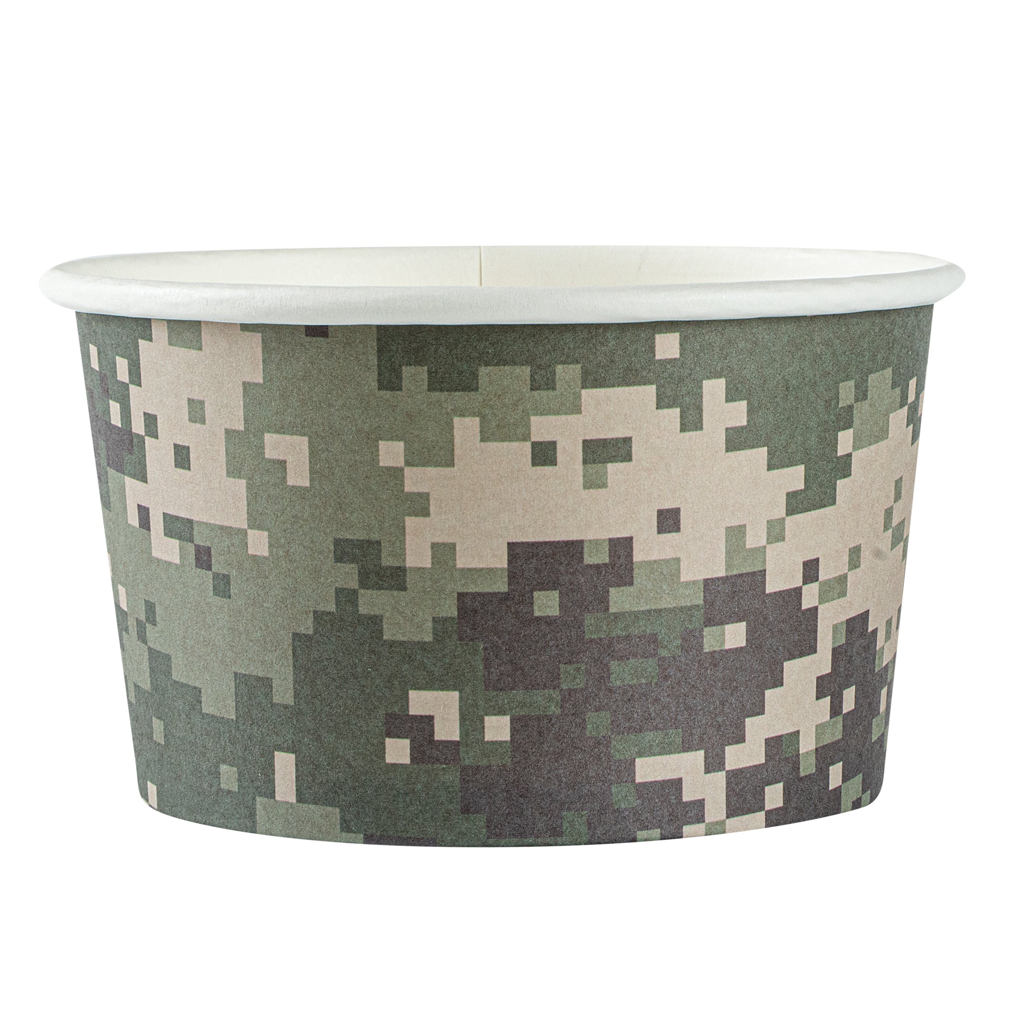 Coppetta 12 oz Round Camouflage Paper To Go Cup - 4" x 4" x 2 1/4" - 50 count box