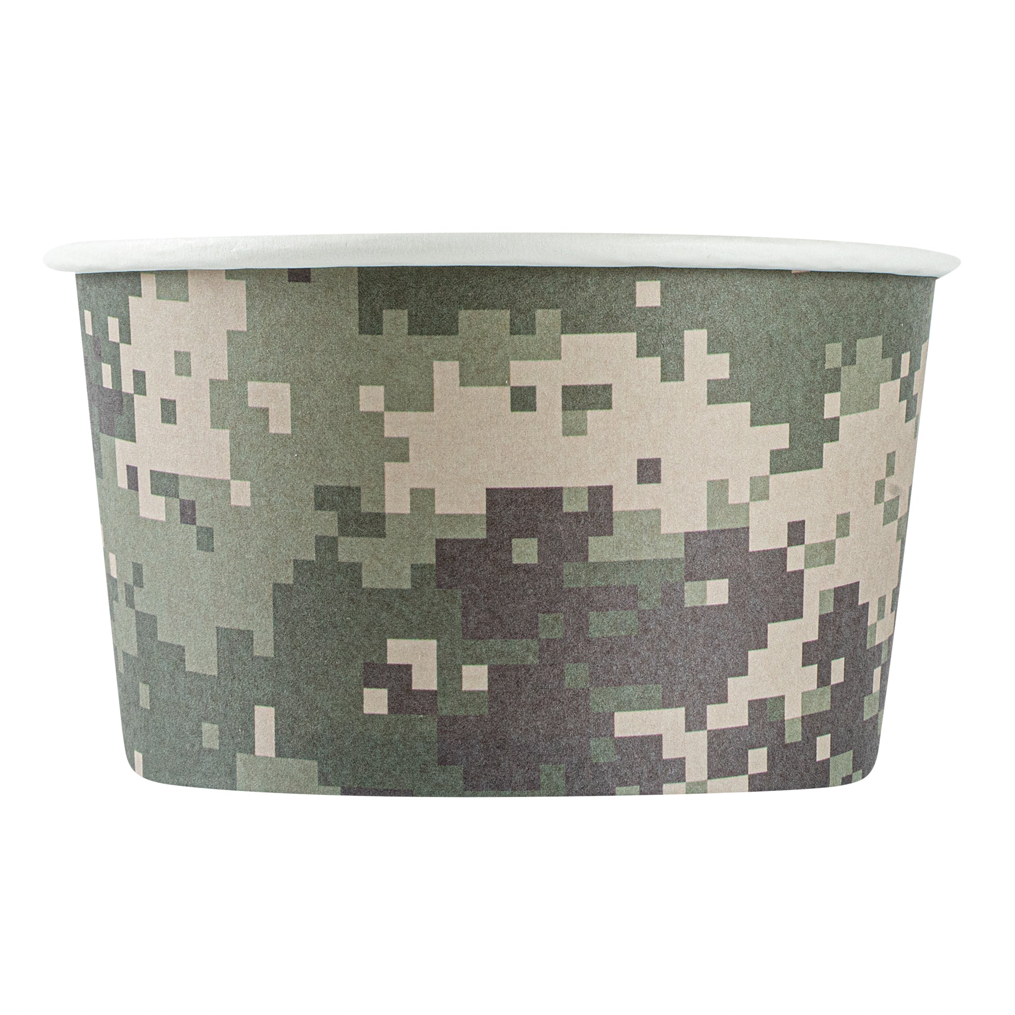 Coppetta 12 oz Round Camouflage Paper To Go Cup - 4" x 4" x 2 1/4" - 50 count box