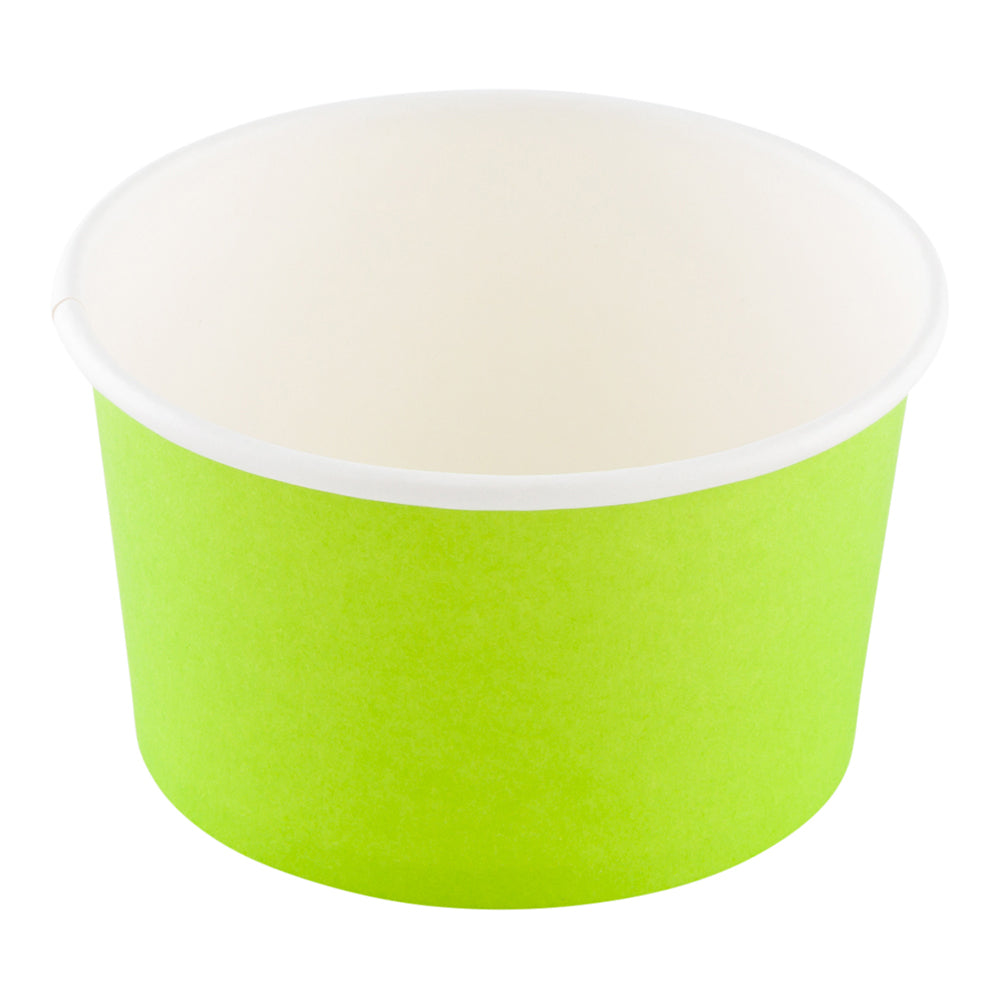 Coppetta 12 oz Round Eco Green Paper To Go Cup - 4" x 4" x 2 1/4" - 50 count box