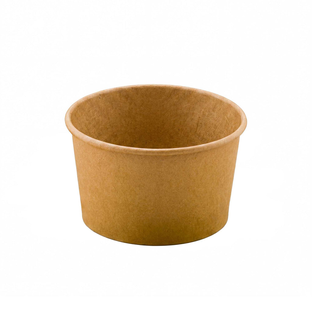 Coppetta 12 oz Round Kraft Paper To Go Cup - 4" x 4" x 2 1/4" - 200 count box