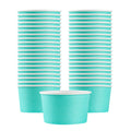 Coppetta 12 oz Round Turquoise Paper To Go Cup - 4" x 4" x 2 1/4" - 50 count box