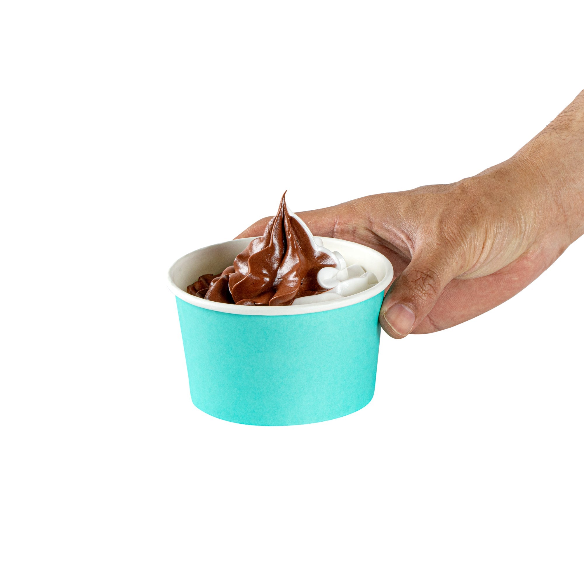 Coppetta 12 oz Round Turquoise Paper To Go Cup - 4" x 4" x 2 1/4" - 50 count box