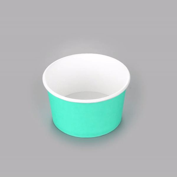 Coppetta 12 oz Round Turquoise Paper To Go Cup - 4" x 4" x 2 1/4" - 50 count box