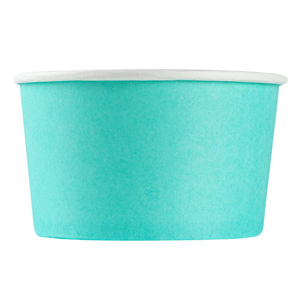 Coppetta 12 oz Round Turquoise Paper To Go Cup - 4" x 4" x 2 1/4" - 200 count box