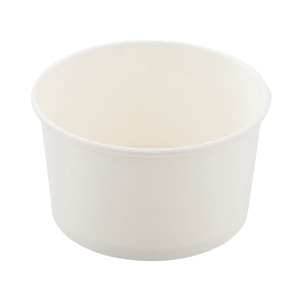 Coppetta 12 oz Round White Paper To Go Cup - 4" x 4" x 2 1/4" - 50 count box