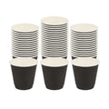 Restpresso 8 oz Black Paper Coffee Cup - Double Wall - 3 1/2" x 3 1/2" x 3 1/4" - 25 count box