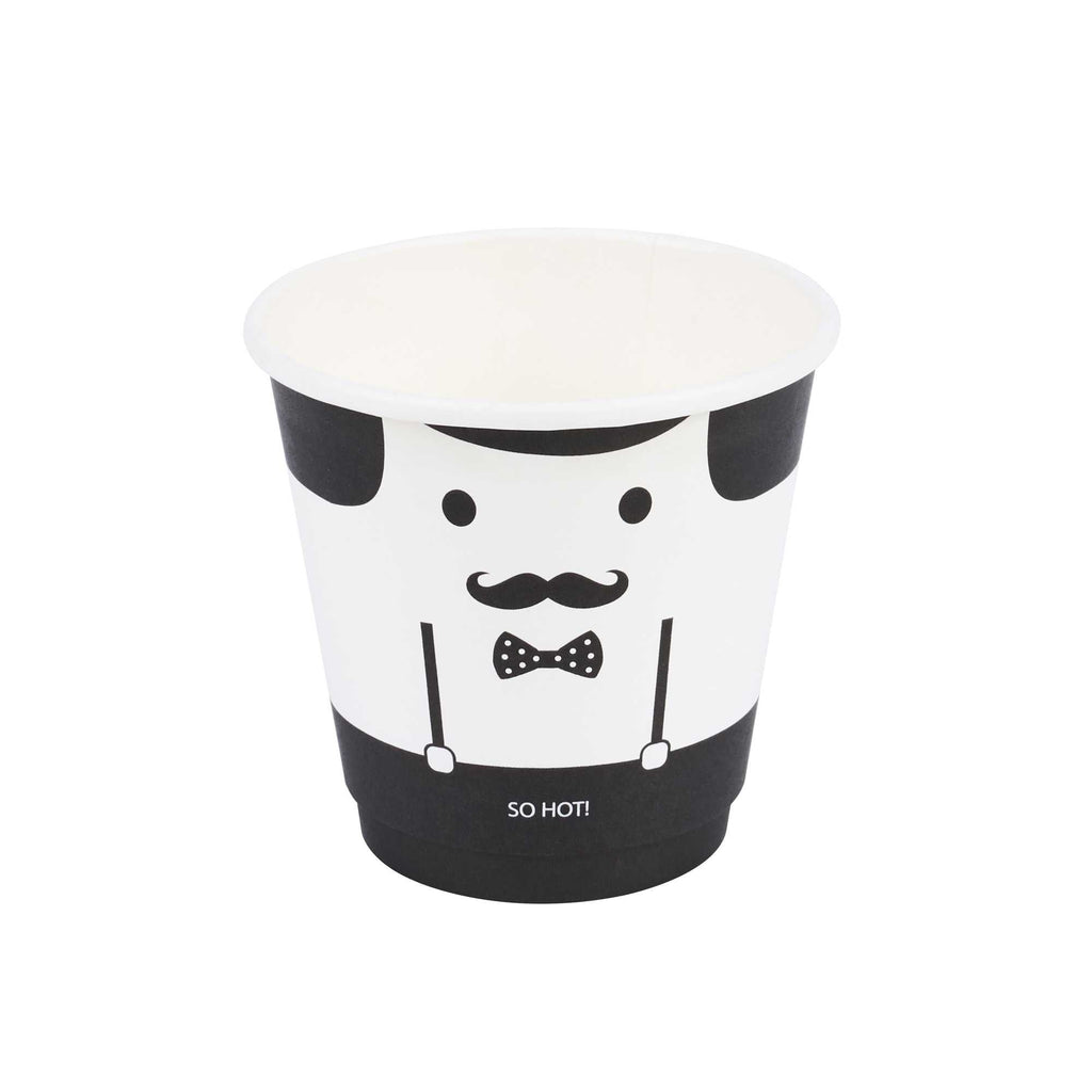 Restpresso 8 oz Monsieur Paper Coffee Cup - Double Wall - 3 1/2" x 3 1/2" x 3 1/4" - 500 count box