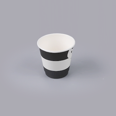 Restpresso 8 oz Madame Paper Coffee Cup - Double Wall - 3 1/2" x 3 1/2" x 3 1/4" - 25 count box