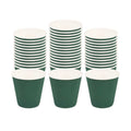 Restpresso 8 oz Forest Green Paper Coffee Cup - Ripple Wall - 3 1/2" x 3 1/2" x 3 1/4" - 500 count box