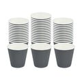 Restpresso 8 oz Gray Paper Coffee Cup - Ripple Wall - 3 1/2" x 3 1/2" x 3 1/4" - 25 count box