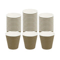 Restpresso 8 oz Mocha Pin Check Paper Coffee Cup - Spiral Wall - 3 1/2" x 3 1/2" x 3 1/4" - 25 count box