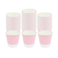 Restpresso 8 oz Light Pink Paper Coffee Cup - Ripple Wall - 3 1/2" x 3 1/2" x 3 1/4" - 500 count box