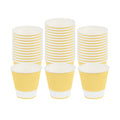 Restpresso 8 oz Light Yellow Paper Coffee Cup - Ripple Wall - 3 1/2" x 3 1/2" x 3 1/4" - 25 count box