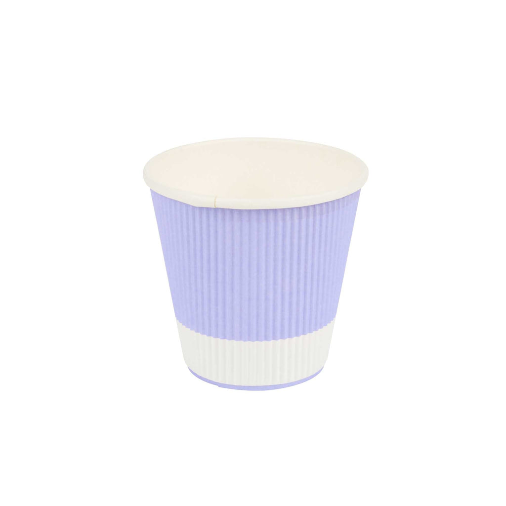 Restpresso 8 oz Light Purple Paper Coffee Cup - Ripple Wall - 3 1/2" x 3 1/2" x 3 1/4" - 500 count box